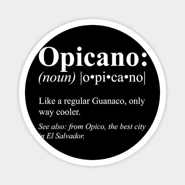 Guanaco Adjuntas El Salvador Gift - Adjunteño Definition Magnet by HispanicStore